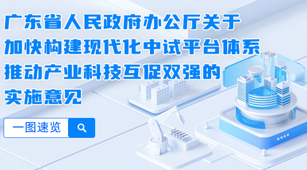 一圖讀懂廣東省人民政府辦公廳關于加快構建現代化中試平臺體系推動產業(yè)科技互促雙強的實施意見