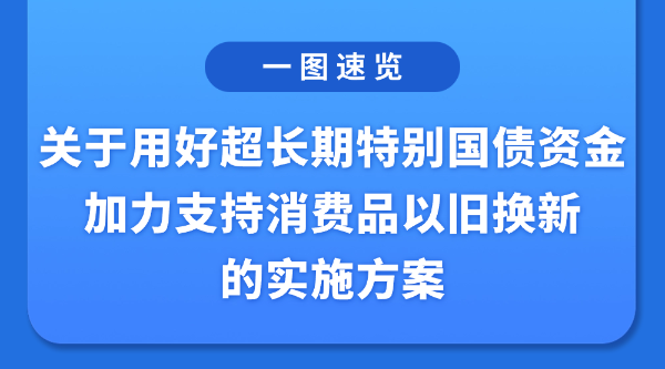 一圖速覽關(guān)于用好超長(zhǎng)期特別國(guó)債資金加力支持消費(fèi)品以舊換新的實(shí)施方案